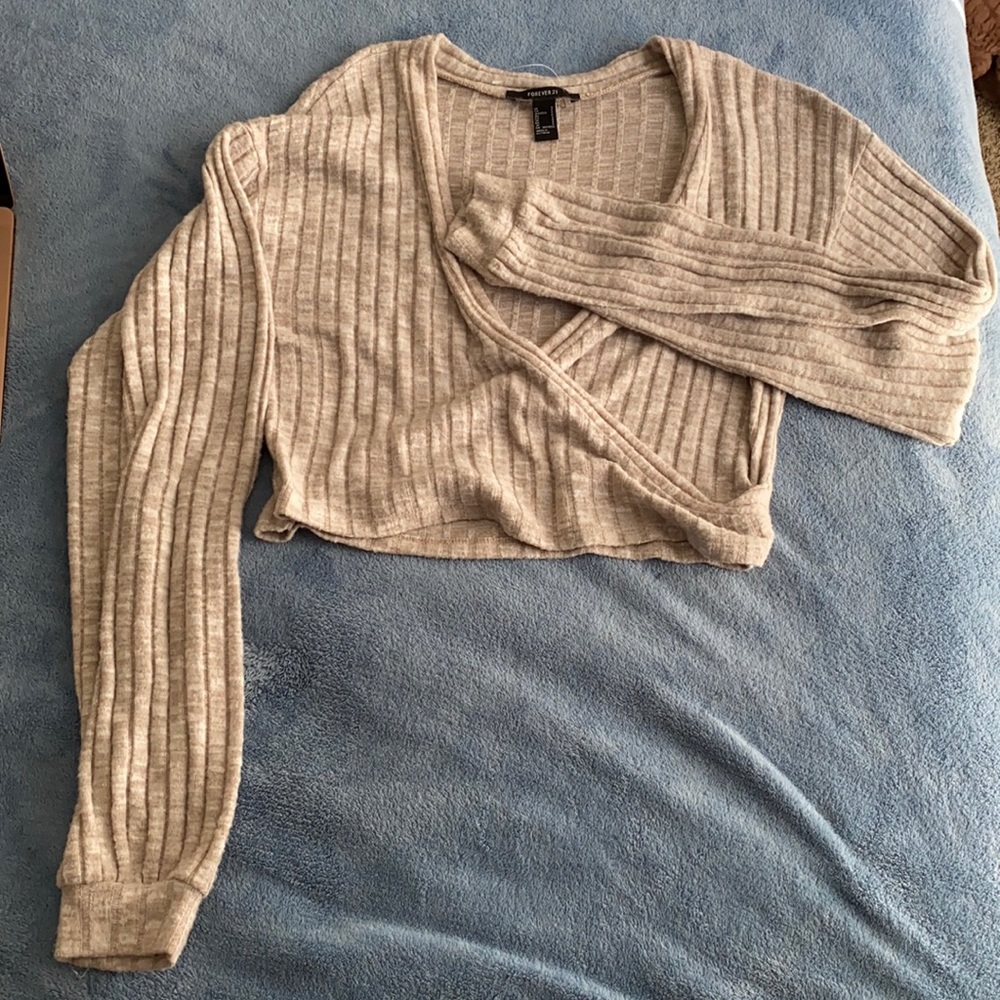 Crossover wrap sweater
